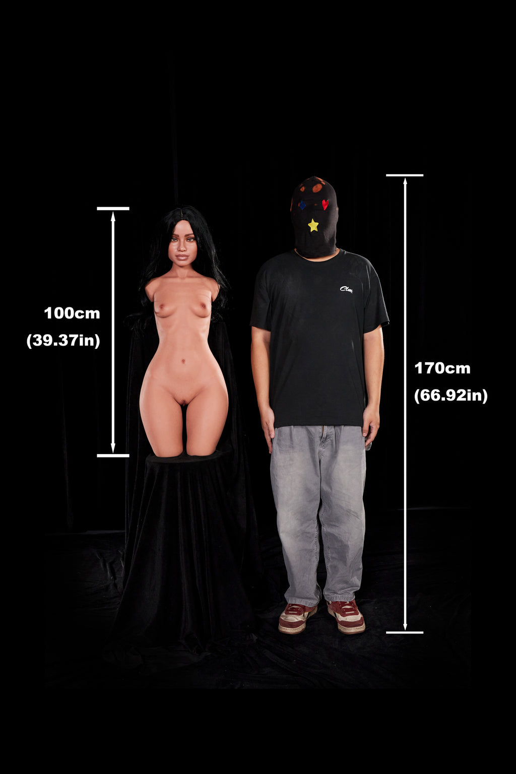 Raven 881# – CLM ULW Torso con Testa 100 cm | Full Silicone (AA Cup)