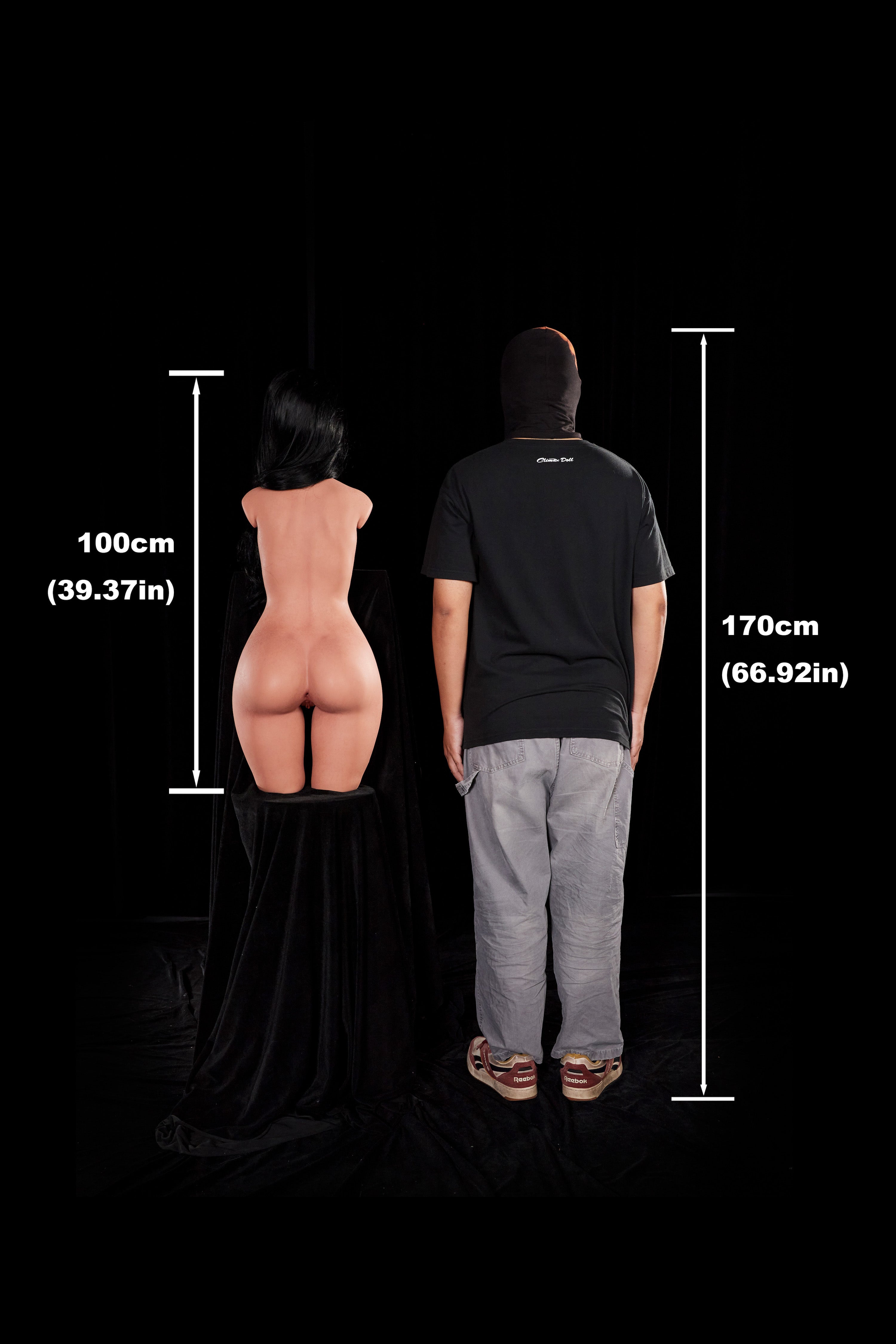 Raven 881# – CLM ULW Torso con Testa 100 cm | Full Silicone (AA Cup)