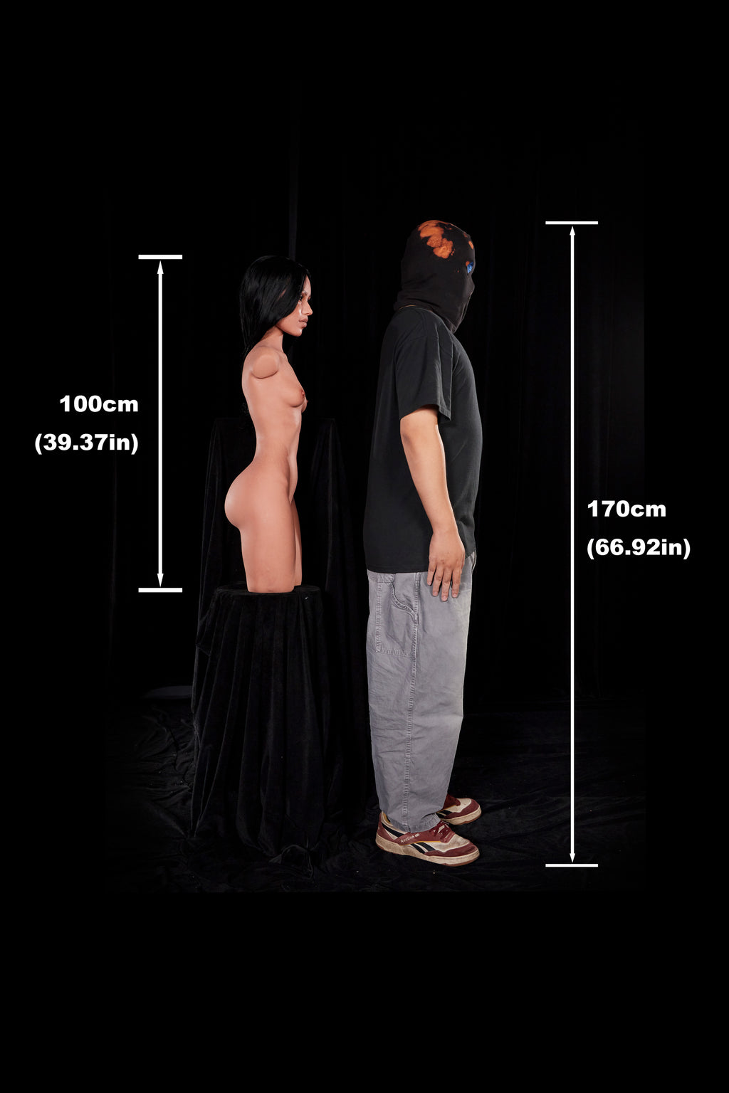 Raven 881# – CLM ULW Torso con Testa 100 cm | Full Silicone (AA Cup)
