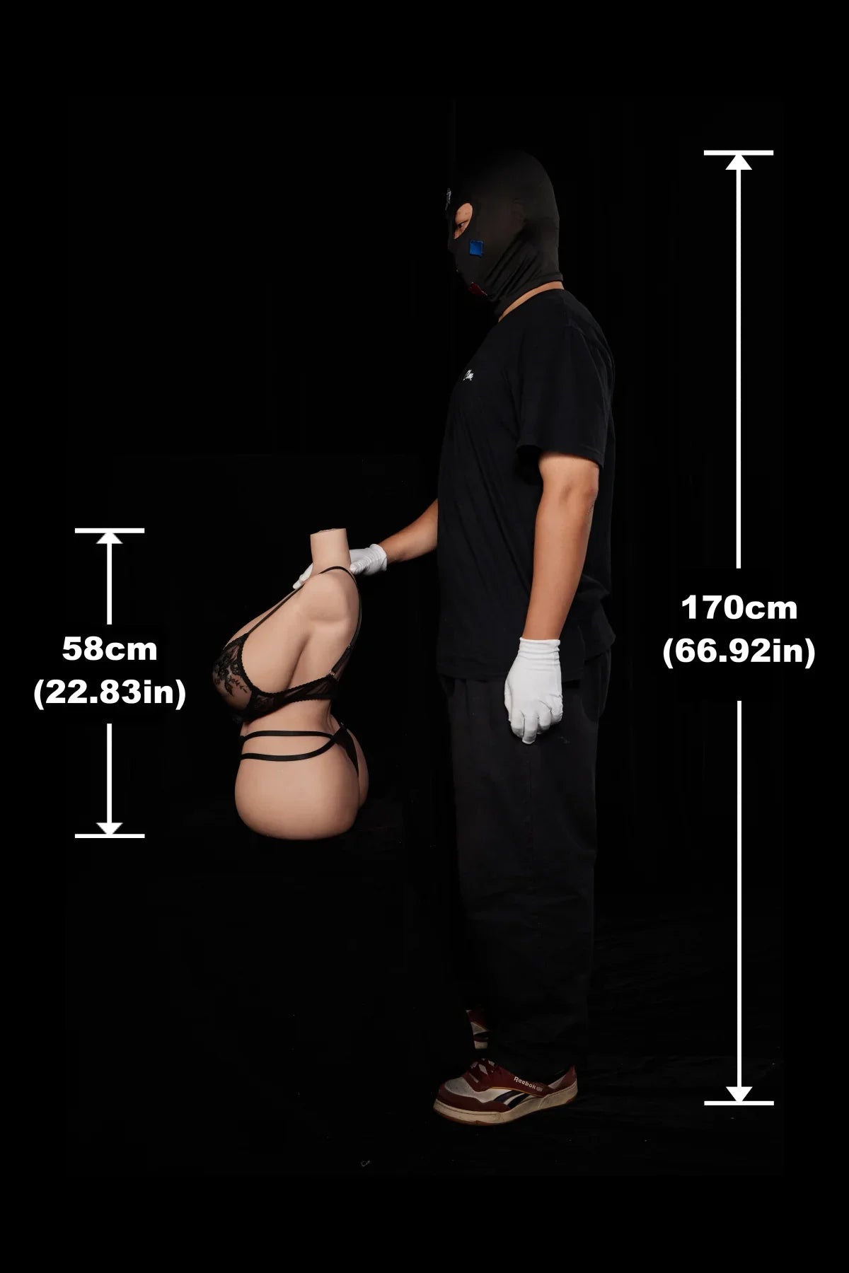 CLM ULW PW-U58 torso senza testa 58 cm - confronto dimensioni 2