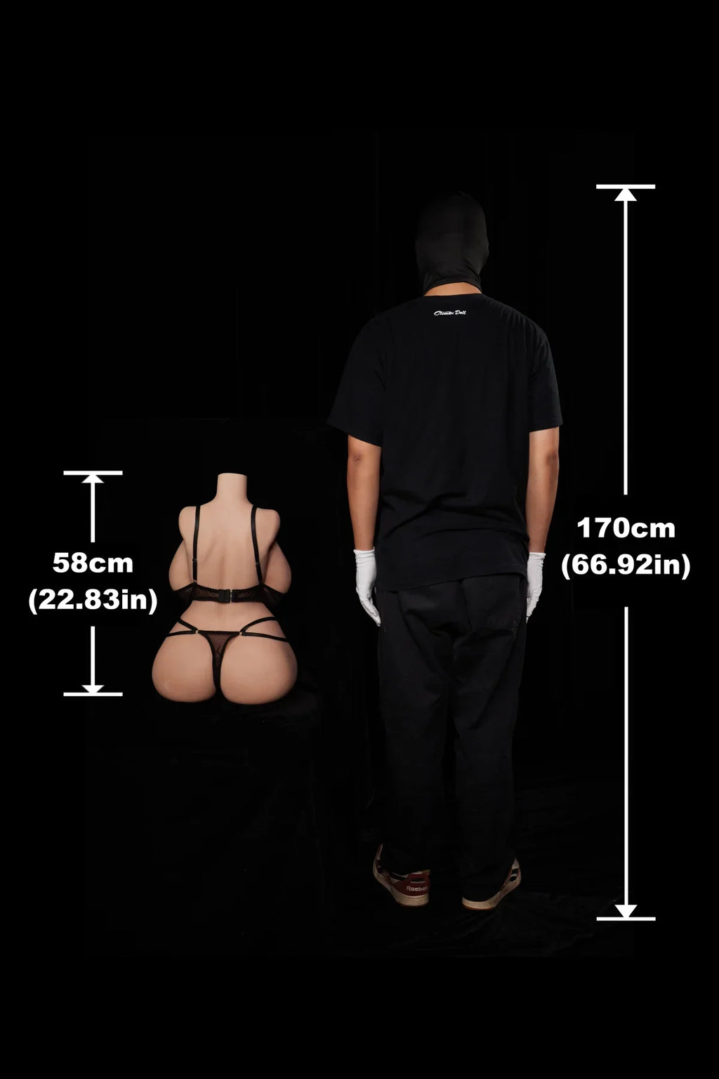 CLM ULW PW-U58 torso senza testa 58 cm - confronto dimensioni 3