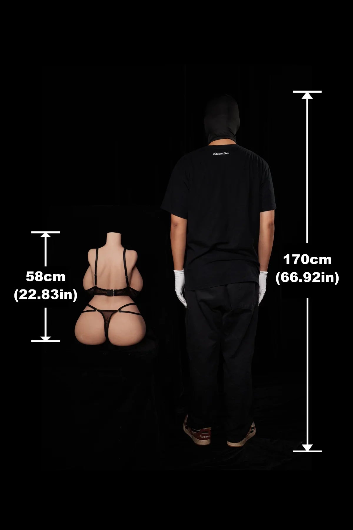 CLM ULW PW-U58 torso senza testa 58 cm - confronto dimensioni 3