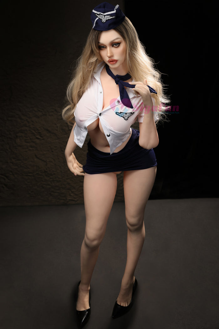 Ada 159 cm Sigafun – Hybrid Sex Doll TPE con Testa in Silicone e Occhi Winter Grey – EU Stock